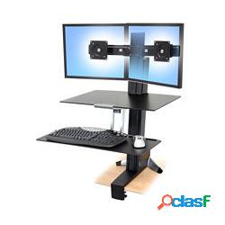 Ergotron WorkFit-S Dual con Superficie de Trabajo para 2