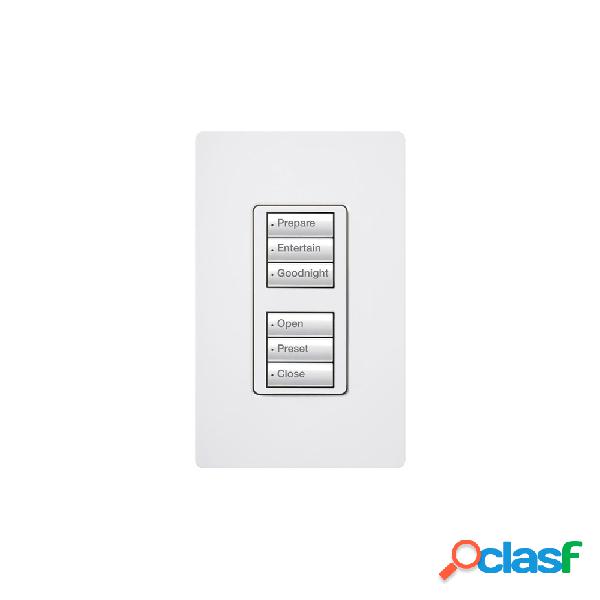 Lutron Interruptor de Luz Inteligente RRD-W3BD-WH 6 Escenas,