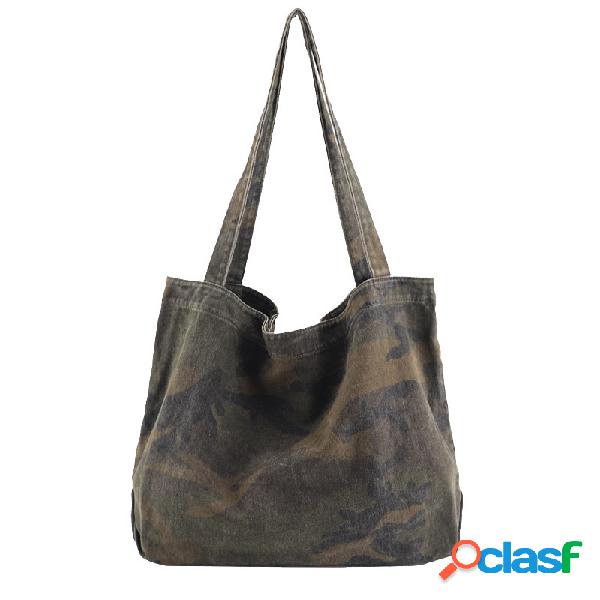 Mujer Bolso de camuflaje casual de gran capacidad para