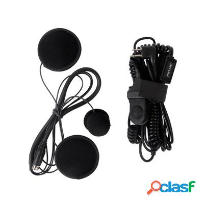 Pryme Auricular con Micrófono para Radio SPM-803F, Negro,