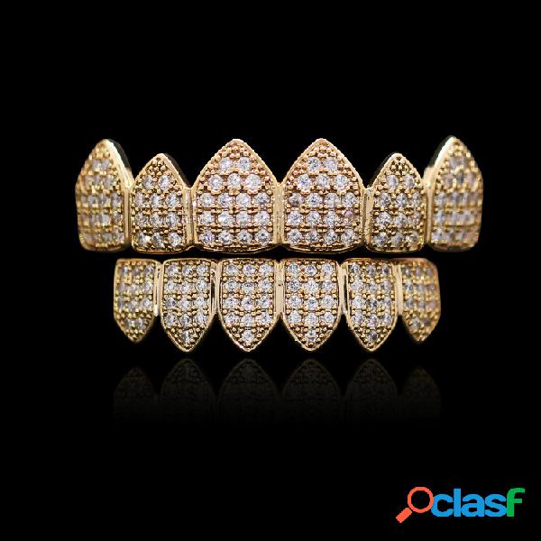 Tirantes de diamantes chapados en oro Diamante de imitación