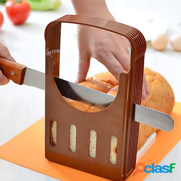 Cortador de rebanado de pan tostado y pan, guía de corte,