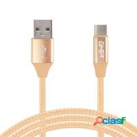 Ghia Cable USB A Macho - USB C Macho, 1 Metro, Dorado