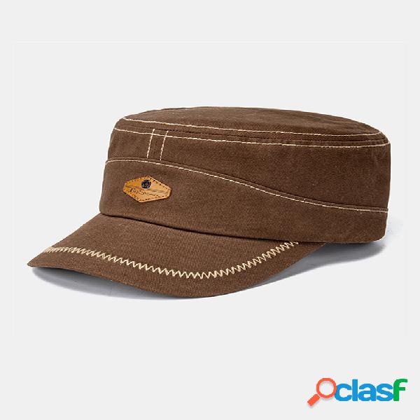 Hombre Color sólido Retro Keep Warm al aire libre Plano
