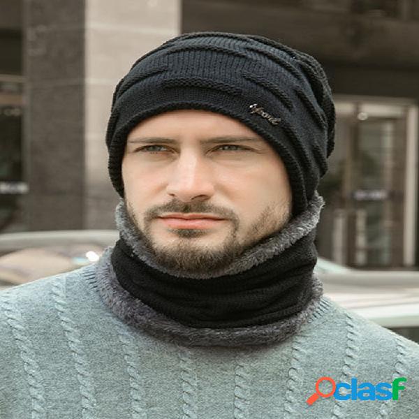 Hombres 2PCS Plus Terciopelo grueso Invierno al aire libre