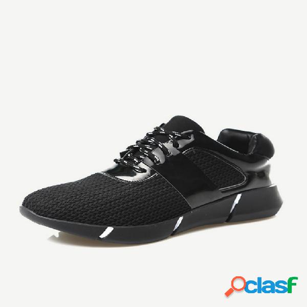 Transpirables bloques de color con cordones tirantes casual