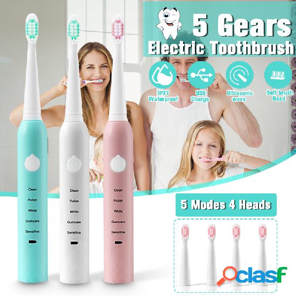 Cepillo de dientes eléctrico sónico ultrasónico de 5