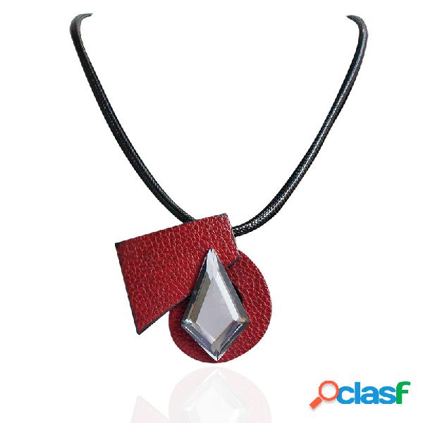 Collar de moda de las mujeres collar de cristal de la broche