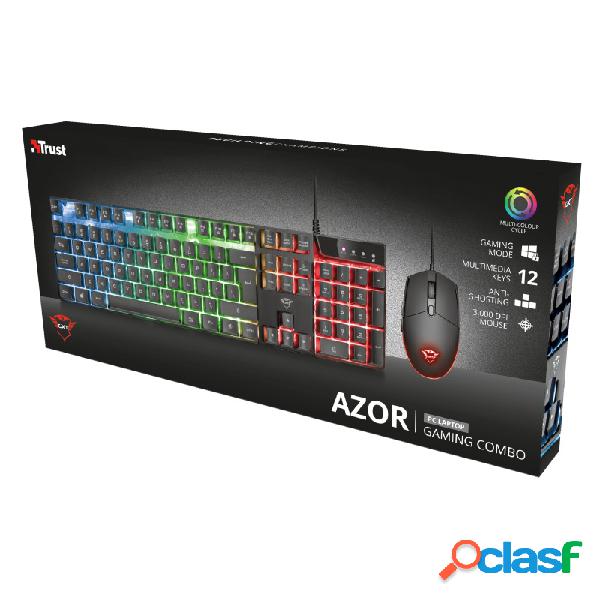 Kit de Teclado y Mouse Trust GXT 838 Azor, Alámbrico, USB,