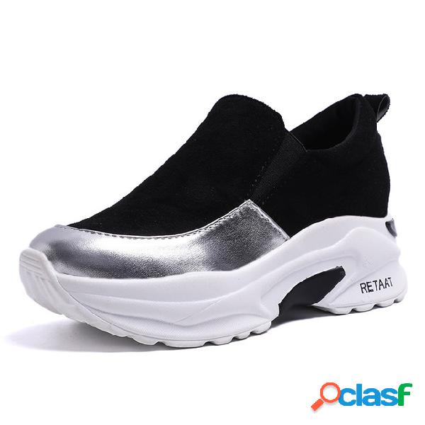 Mujer Zapatillas de deporte de suela gruesa Zapatos casuales
