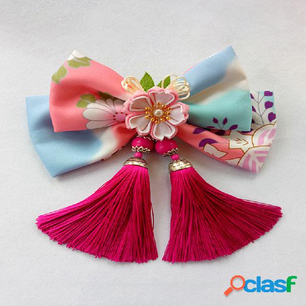 vendimia Lazos Borlas Cabello Accesorios Impresión de