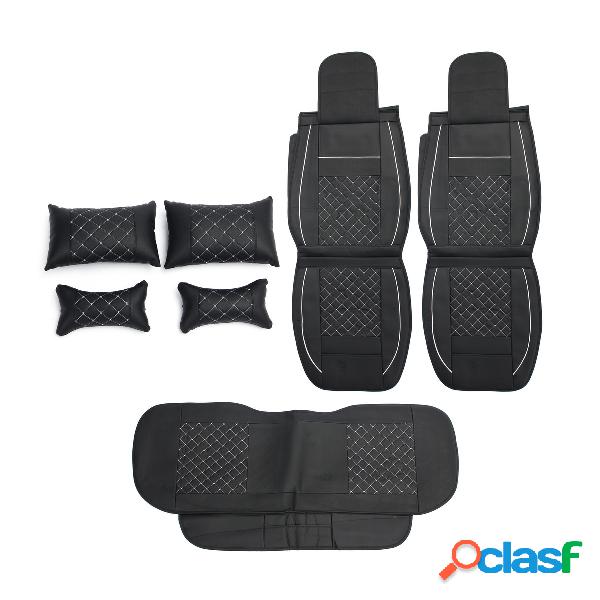 7PCS PU Cuero Coche Protector de funda de asiento con