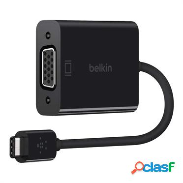 Belkin Adaptador USB C Macho - VGA Hembra, Negro