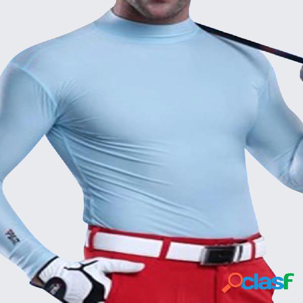 Camisas de golf para hombre Medias Slik de hielo Ropa de