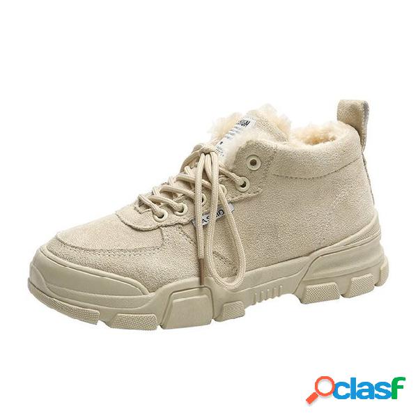 Mujer Nieve de fondo grueso Botas