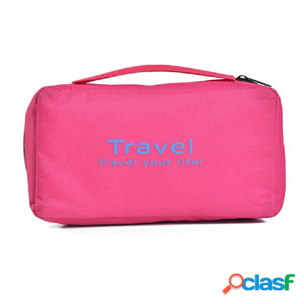 Nylon Travel Essential Wash Bolsa Portátil Impermeable