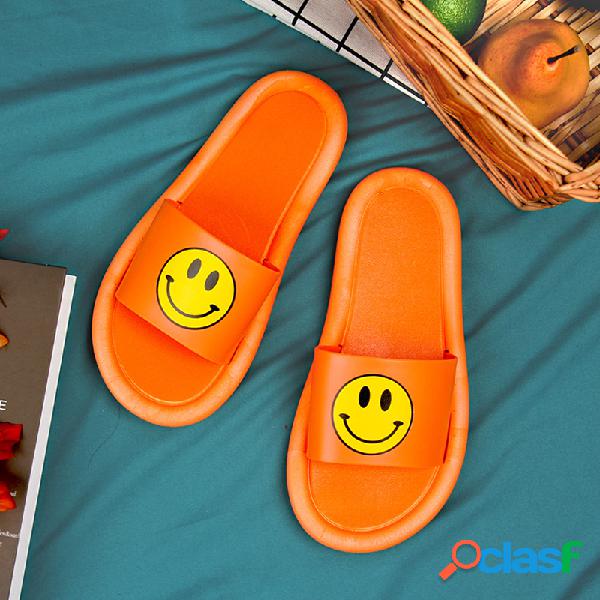 Unisex Niños Cute Smiling Face Patrón Antideslizante Sofe