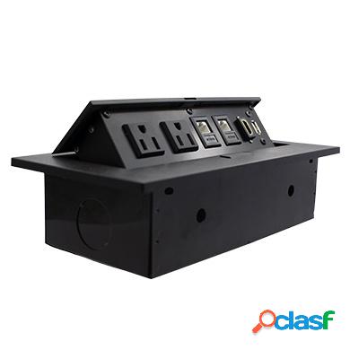 BRobotix Caja de Montaje 170906, 4 Puertos, Negro
