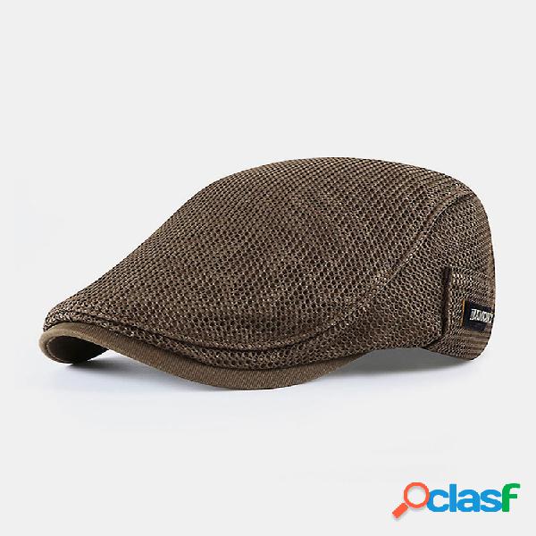 Boina de malla transpirable Protección solar Gorras planas