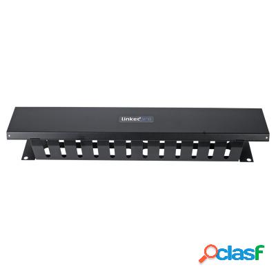 LinkPRO Organizador de Cables Horizontal 19'', 2U, Negro