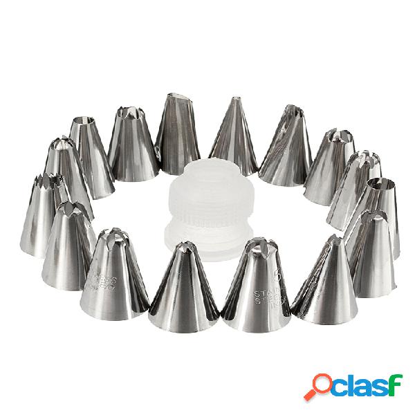 18Pcs Hornear herramientas Decoradores de acero inoxidable