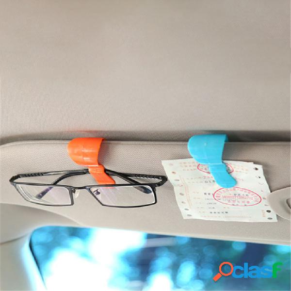 2 piezas multifuncional Coche visera Gafas clip boleto de