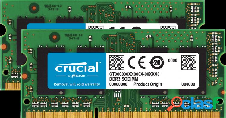 Kit Memoria RAM Crucial CT2KIT102464BF160B DDR3L, 1600MHz,