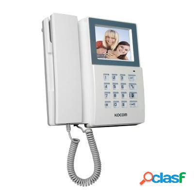 Kocom Videoportero con Auricular 4'', Alámbrico, Blanco