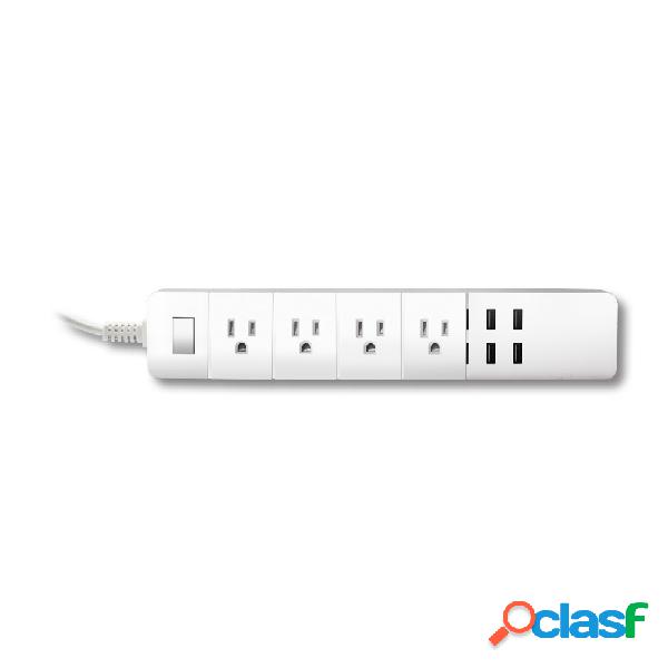 TechZone Multicontactos Inteligente TZEXTSH01, WiFi, 4