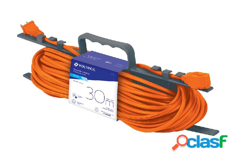 Volteck Extensión de Uso Rudo 48049, 20 Metros, Naranja