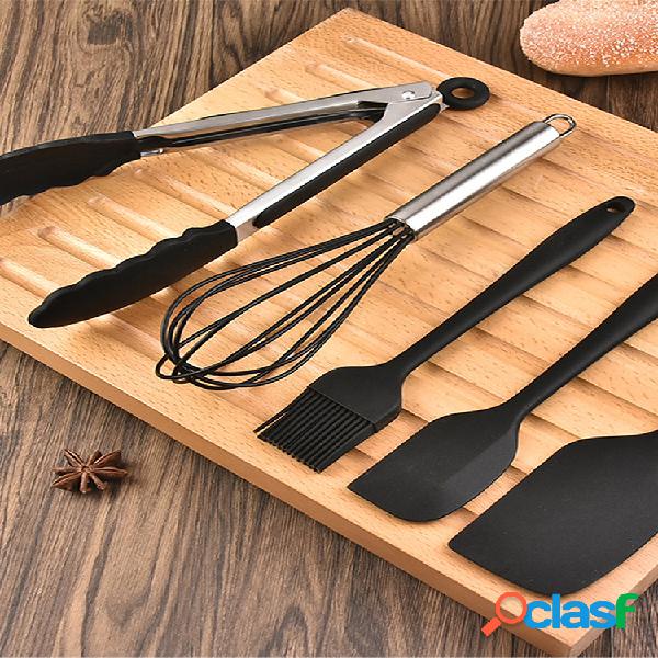 10PCS Silicona Utensilios de cocina antiadherentes Sartén