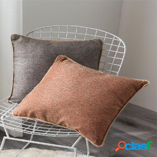 45X45CM Lino Throw Pillow Cover Cojín Asiento Sofá Cintura
