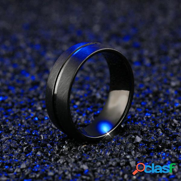 Anillo de titanio Stell para hombre de 8 mm, compromiso