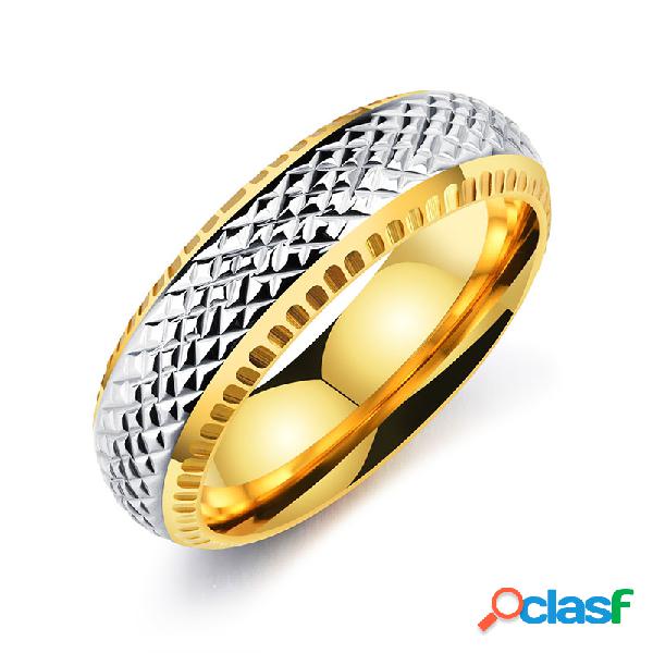 Anillos de oro del acero inoxidable del punky de 6m m de los