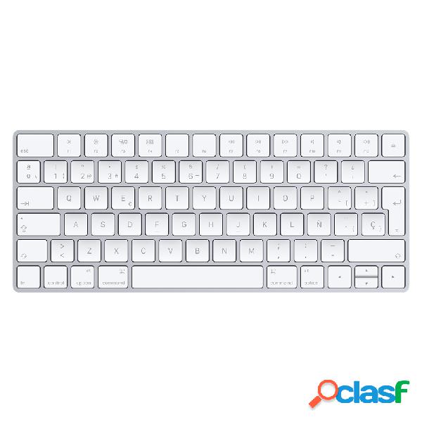Apple Magic Keyboard, Bluetooth, Inalámbrico, Plata/Blanco