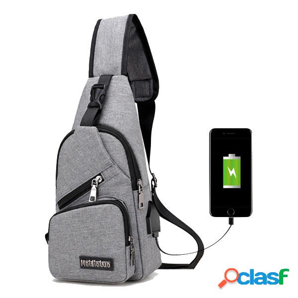 Bolso bandolera con carga de USB