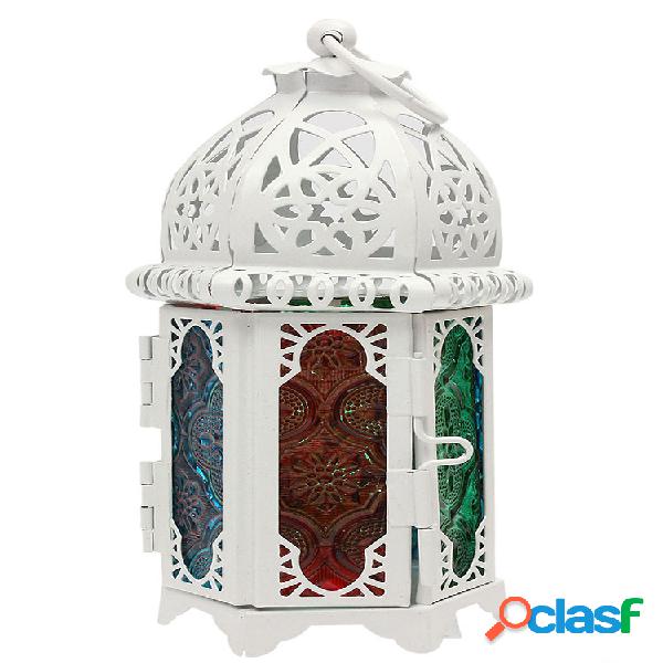 Candelero clásico de estilo marroquí, candelabro de vidrio