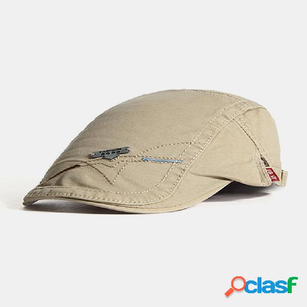 Gorra clásica plegable de algodón de color sólido con