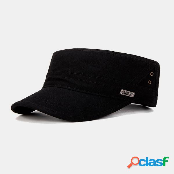 Hombres Fino Algodón Color sólido Gorra plana Sombrilla