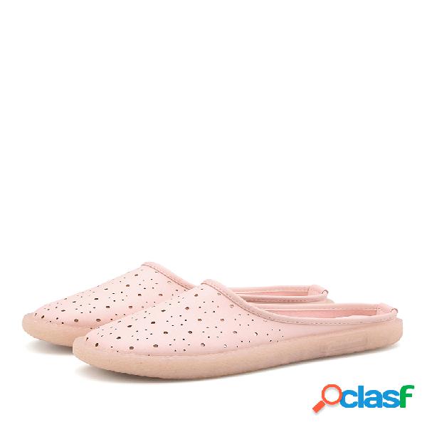 Mujer Punta cerrada Color sólido Hueco Soft Sofes Flats