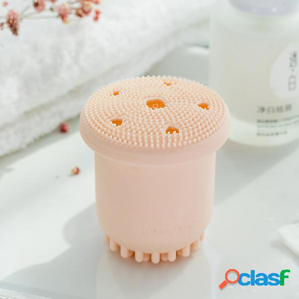 Silicona Limpieza facial con espuma Cepillo Limpieza
