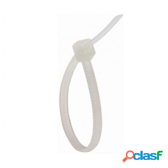 Steren Cintillo de Nylon 19cm x 48mm, Blanco, 100 Piezas