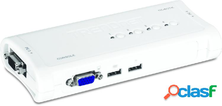 Trendnet Switch KVM USB TK-407K, 4 Puertos