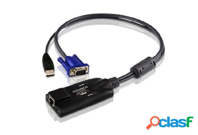 Aten Cable KVM KA7570, RJ-45 Hembra - VGA/USB Macho, Negro