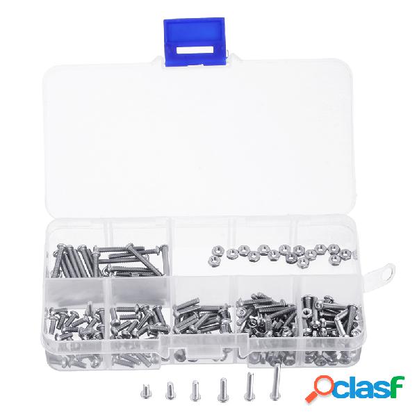 Suleve ™ M2.5SH1 250Pcs M2.5 Hex Enchufe Cabeza de botón