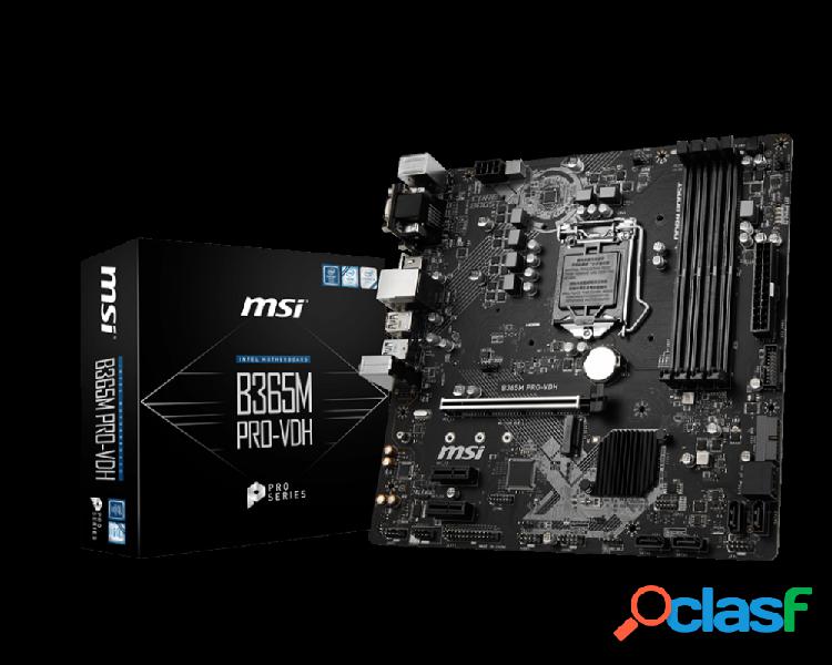 Tarjeta Madre MSI Micro-ATX B365M PRO-VDH, S-1151, Intel