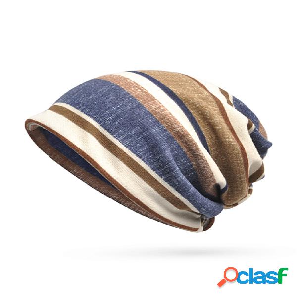 Beanie a rayas blando transpirable Bufanda convertible para