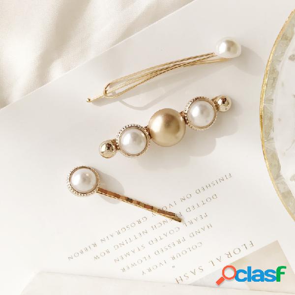 Elegante Pearl One-Band Cabello Clip Cabello Bang Clip para