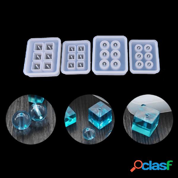 1 Unids 12mm / 16mm Cube Bolas de Bolas de Silicona Molde 6