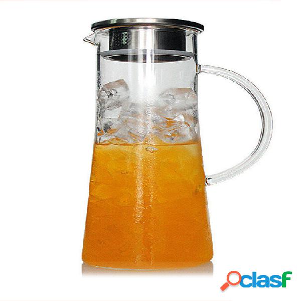 1800Ml Tetera de vidrio Tetera transparente resistente al